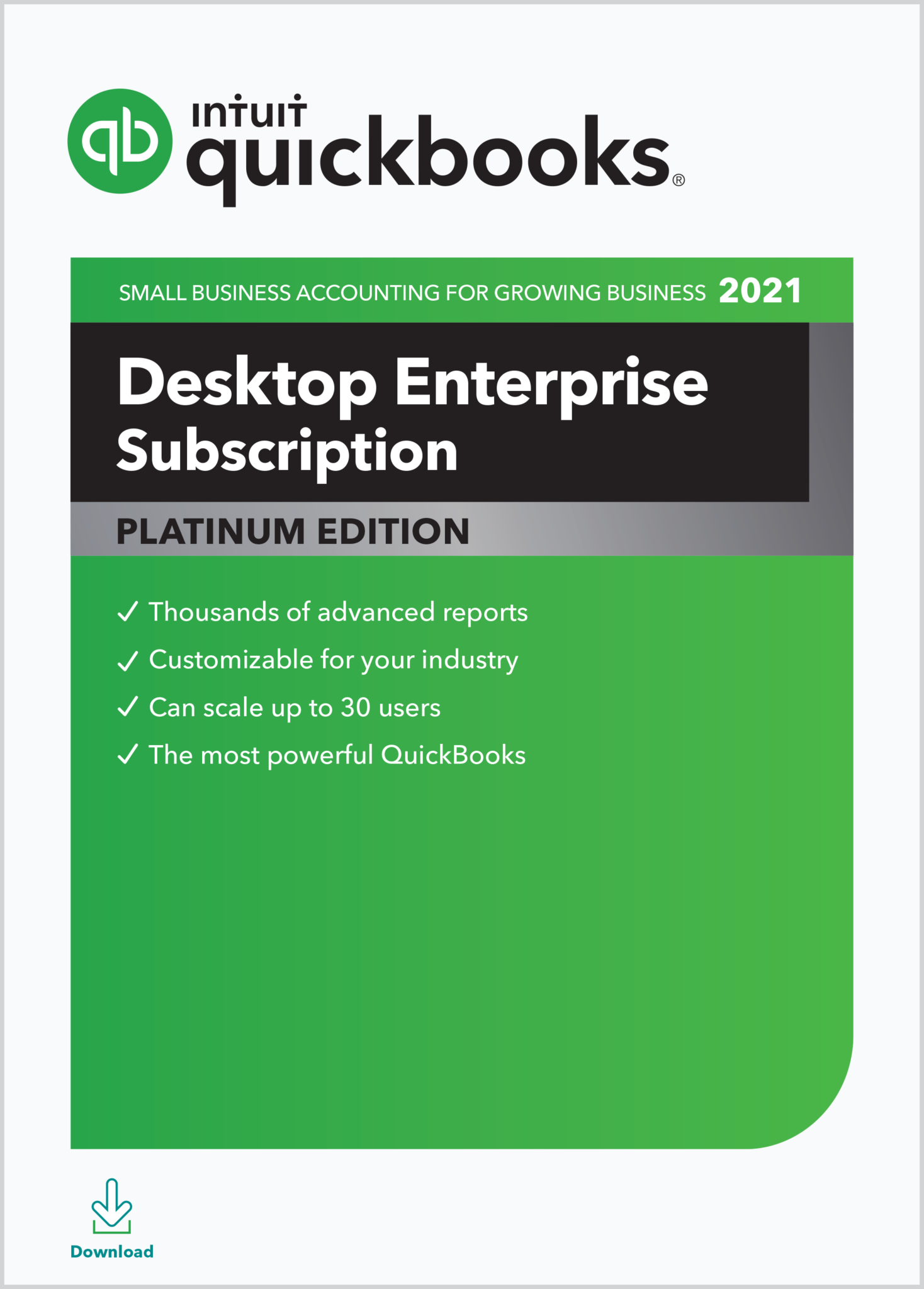QuickBooks Desktop Enterprise Platinum 2022 Annual Subscription